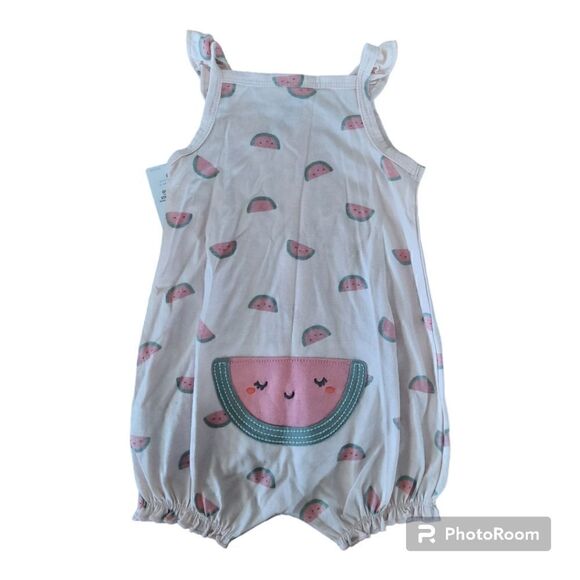 Carters Sleeveless Watermelon Romper - Picture 2 of 3